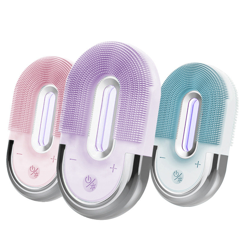 Facial Cleanser, Blue Light Cleansing & Massage Brush Instrument