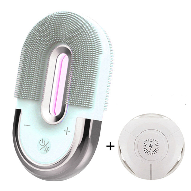 Facial Cleanser, Blue Light Cleansing & Massage Brush Instrument
