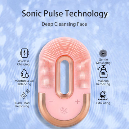 Facial Cleanser, Blue Light Cleansing & Massage Brush Instrument
