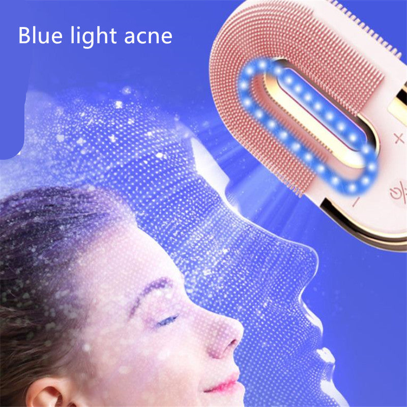 Facial Cleanser, Blue Light Cleansing & Massage Brush Instrument
